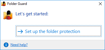 Set up Folder Guard protection 