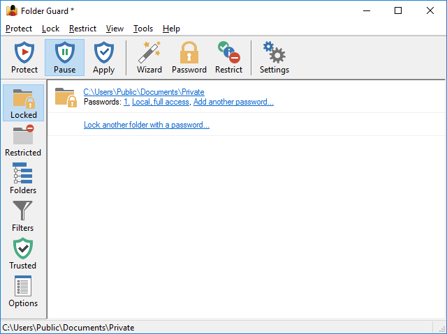 Folder Guard screenshot 